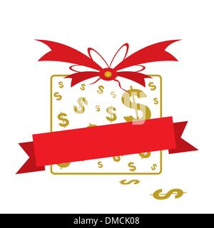 Confezione regalo su sfondo bianco Illustrazione Vettoriale