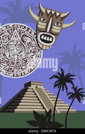 Piramide Maya Illustrazione Vettoriale