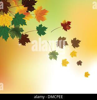 Autunno sfondo con foglie Illustrazione Vettoriale