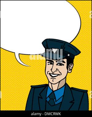 Poliziotto di Pop Art Illustrazione Vettoriale