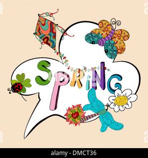 La molla discorso bolla Illustrazione Vettoriale