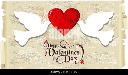 Valentino colombe in amore Illustrazione Vettoriale