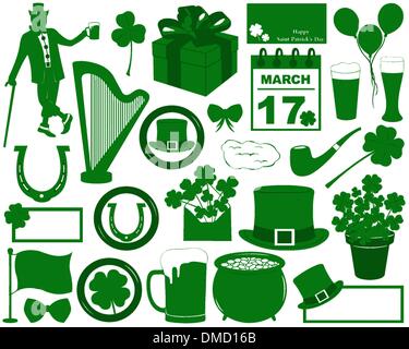 San Patrizio elementi Illustrazione Vettoriale