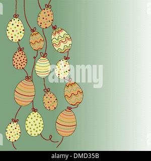 Appendere le uova di pasqua Illustrazione Vettoriale
