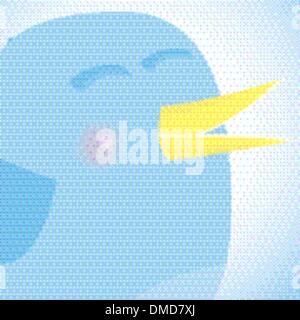 Rete sociale blue bird, media concetto. Illustrazione Vettoriale