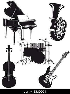 Strumenti orchestrali Illustrazione Vettoriale