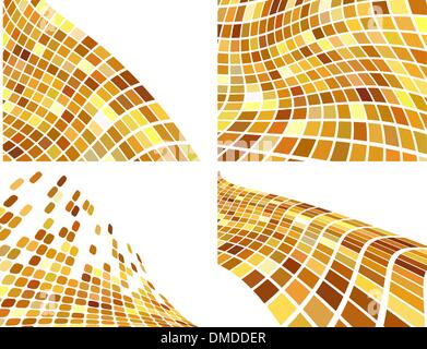 Il vettore d'oro sfondi astratti impostato Illustrazione Vettoriale