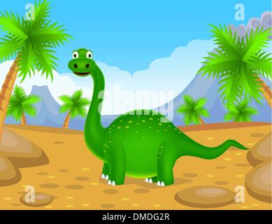 Dinosauro verde Illustrazione Vettoriale