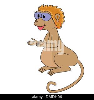 Monkey Cartoon illustrazione vettoriale Illustrazione Vettoriale