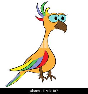 Parrot Cartoon illustrazione vettoriale Illustrazione Vettoriale