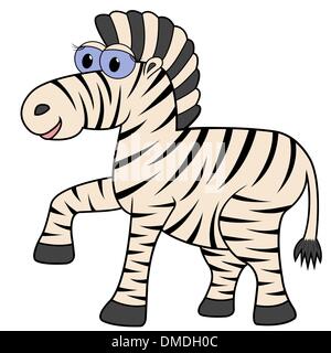 Zebra Cartoon illustrazione vettoriale Illustrazione Vettoriale