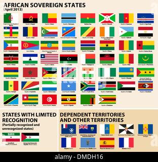Bandiere di Stati Africani Illustrazione Vettoriale