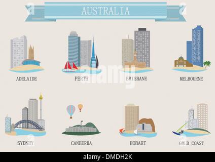 Simbolo della città. Australia Illustrazione Vettoriale