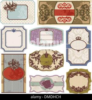 Set di etichette vintage Illustrazione Vettoriale