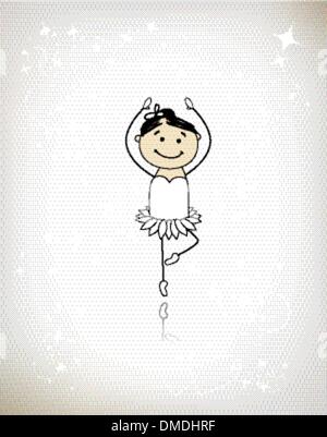 Carino little ballerina per il tuo design Illustrazione Vettoriale