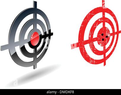 L'abstract Vector grunge set target Illustrazione Vettoriale
