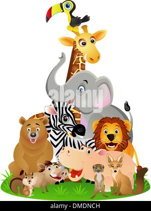 Wild Animal cartoon Illustrazione Vettoriale