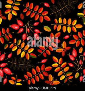Autunno seamless motivo floreale Illustrazione Vettoriale