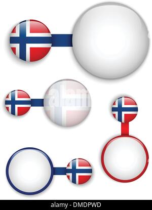 Vettore - Norvegia Paese set di banner Illustrazione Vettoriale