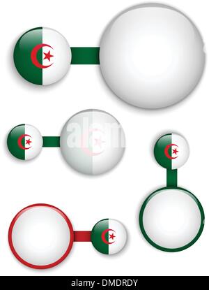 Vettore - Algeria Paese set di banner Illustrazione Vettoriale