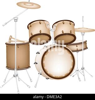 kit batteria musicale su sfondo bianco disegno vettoriale illustrazione  Immagine e Vettoriale - Alamy