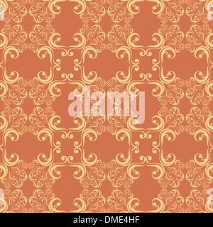 Carta da parati damascata vettore Illustrazione Vettoriale