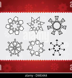 Creative fiocchi di neve di natale Illustrazione Vettoriale