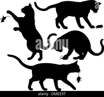 Gatto e topo Illustrazione Vettoriale