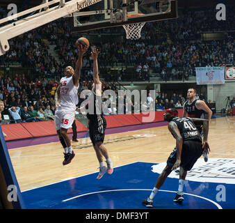 Milano, Italia. 13 dicembre, 2013. Jerrells durante il match tra ea7 Olimpia Milano e Brose Bamberg al PalaDesio il nono giorno dell'Eurolega stagione regolare sul dicembre 13, 2013 in Milano, Italia.Foto: Marco Aprile/NurPhoto Credito: Marco Aprile/NurPhoto/ZUMAPRESS.com/Alamy Live News Foto Stock