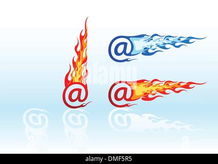 Vector fire e-mail Illustrazione Vettoriale