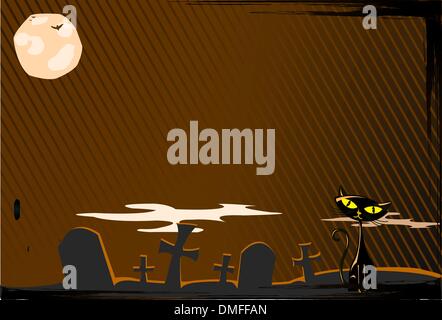 Vector Halloween cat Illustrazione Vettoriale