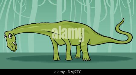 Cartoon illustrazione del diplodocus dinosaur Illustrazione Vettoriale
