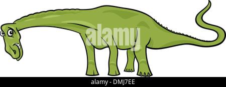 Cartoon illustrazione del diplodocus dinosaur Illustrazione Vettoriale