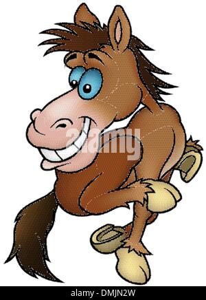 Marrone cavallo in esecuzione Illustrazione Vettoriale