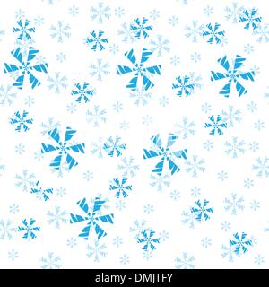 Modello senza giunture di fiocchi di neve Illustrazione Vettoriale