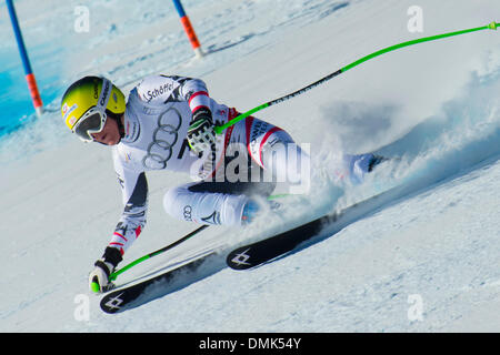 St Moritz, Svizzera. Xiv Dic, 2013. Andrea Fischbacher di Austria durante l'Audi FIS Coppa del Mondo di Sci Alpino Super G gara il 14 dicembre 2013 a St Moritz, Svizzera. Credito: Mitchell Gunn/ESPA/Alamy Live News Foto Stock