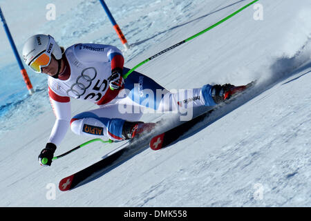 St Moritz, Svizzera. Xiv Dic, 2013. Andrea Dettling della Svizzera durante la Audi FIS Coppa del Mondo di Sci Alpino Super G gara il 14 dicembre 2013 a St Moritz, Svizzera. Credito: Mitchell Gunn/ESPA/Alamy Live News Foto Stock