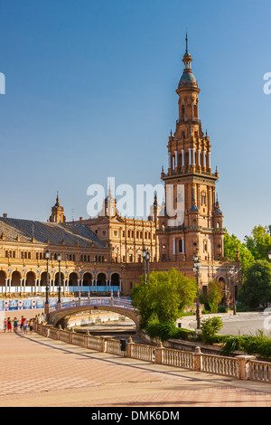 Plaza de Espana in Siviglia Foto Stock