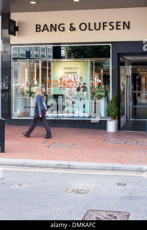 Bang & Olufsen shopfront in Reading, Berkshire, Inghilterra, GB, UK. Foto Stock