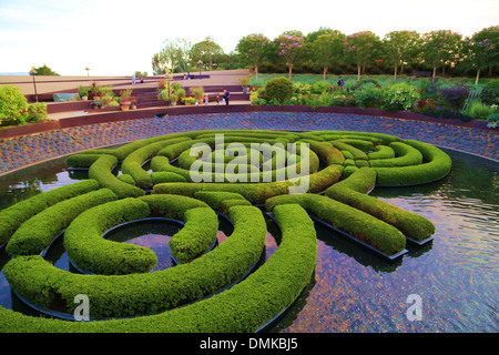 Giardino Fontana presso il Getty Center Foto Stock