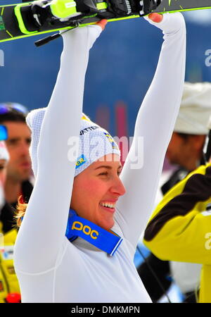 St Moritz, Svizzera. Xiv Dic, 2013. Kajsa Kling dalla Svezia nella foto durante la donna Super G a St Moritz, Svizzera, 14 dicembre 2013. Foto: Peter Lehner/dpa - NESSUN SERVIZIO DI FILO-/dpa/Alamy Live News Foto Stock