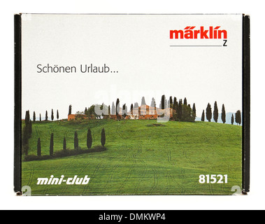 Marklin Z-scala mini-club 81521 Deutsche Bahn Classe 89 serbatoio locomotore e frigorifero auto (Vacanza Starter Set) Foto Stock