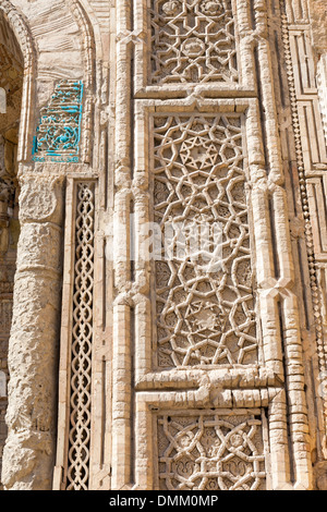 La parete esterna della Magoki Attori moschea, noto anche come Magoki Attari moschea, Bukhara, Uzbekistan Foto Stock