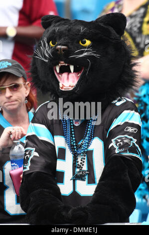 Ottobre 11, 2009: Un Carolina Panther ventola. Il Carolina Panthers sconfitto Washington Redskins 20-17 presso la Bank of America Stadium di Charlotte, North Carolina. (Credito Immagine: © Southcreek globale/ZUMApress.com) Foto Stock