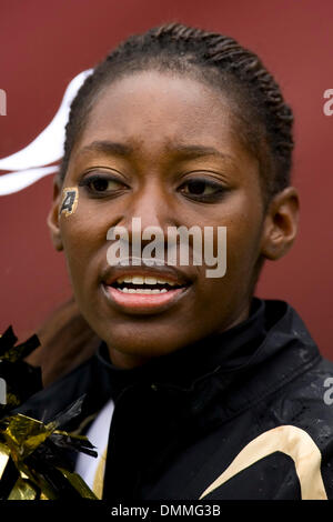 17 ottobre 2009: Esercito cavalieri neri cheerleader si affaccia su durante il NCAA Football gioco tra esercito cavalieri neri e il Tempio di gufi al Lincoln Financial Field di Philadelphia, Pennsylvania. I gufi battere i Cavalieri Neri, 27-13. (Credito Immagine: © Southcreek globale/ZUMApress.com) Foto Stock