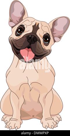 Fawn bulldog francese Illustrazione Vettoriale