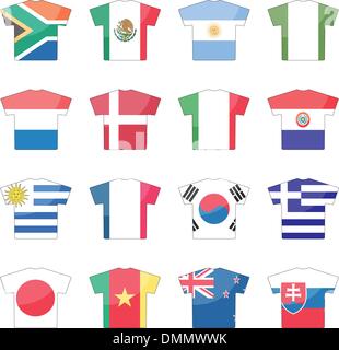 Bandiere di paesi icone - set 1 di 2 Illustrazione Vettoriale