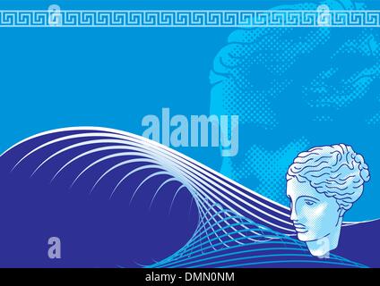 Venere sfondo testa Illustrazione Vettoriale