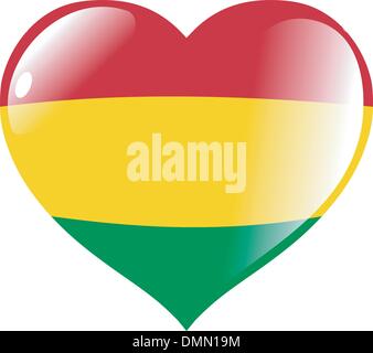 Serie con cuore in colori nazionali Illustrazione Vettoriale