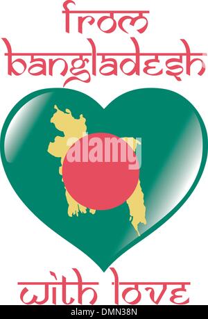 Dal Bangladesh con amore Illustrazione Vettoriale